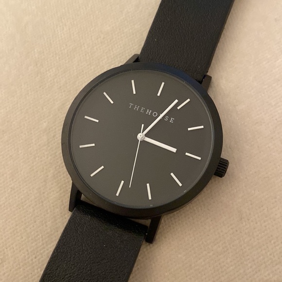 The Horse Other - The Horse all black leather watch